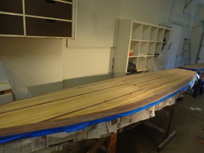  4/25/16 - The deck is ready for varnish. 