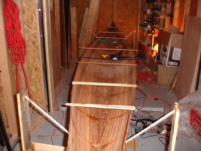  The inside of the hull has braces so it didn't lose its shape during a move.   