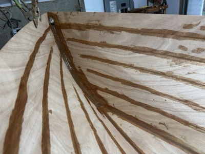  3/3/25 - The bow stem is filled with epoxy. 
