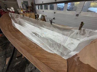  3/6/25 - Second half of the interior gets fiberglass. 