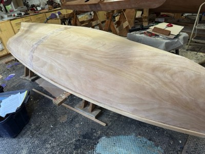  4/14/25 - The hull is sanded.  
