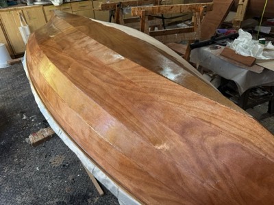  4/16/25 - The first half is fiberglassed.  