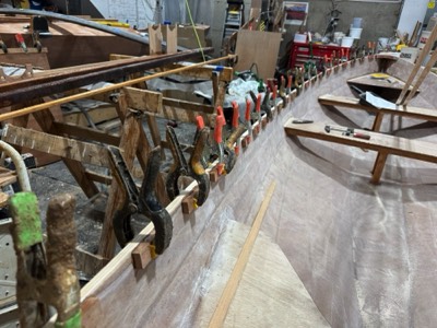  4/21/25 - Spacer blocks are epoxied in place.  