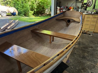  5/5/25 - The gunwales and seats are epoxy sealed.  