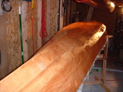  The hull is fiberglassed. 