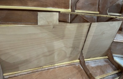  3/19/21 - The cabinet fronts for the galley are cut and fit.  