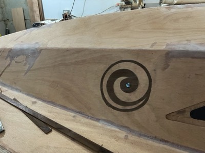  Paua shell is added to the koru. 