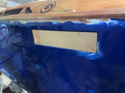  Acrylic is cut and fit for hull windows.  