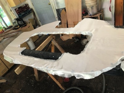  Bulkhead E is ready for fiberglass. 