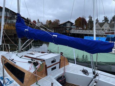  11/26/22 - I sewed a mainsail cover.  