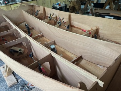  5/15/23 - The cockpit walls are fitted. 