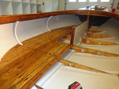  5/31/17 - The port side floorboards are placed in the boat. 