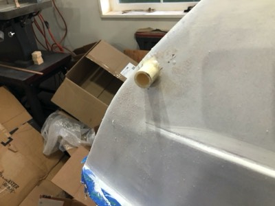  11/24/19 - A PVC tow eye is installed. 